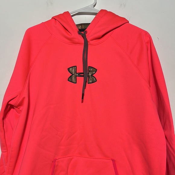 Under Armour Storm Neon Pink Realtree Camo Detail Pullover Hoodie Size XL - Picture 2 of 9